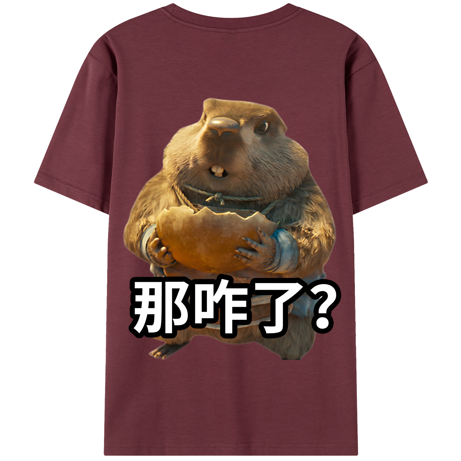 （画像用） Ne Zha 2 ナタ 魔童の大暴れ 綿100％半袖Tシャツ（背面プリント）